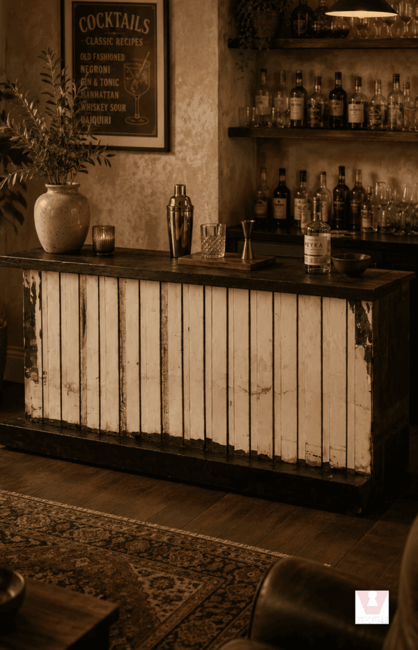 Modern Mirrored Bar Counter