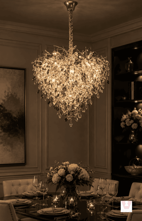 Luxury Crystal Leaf Chandelier