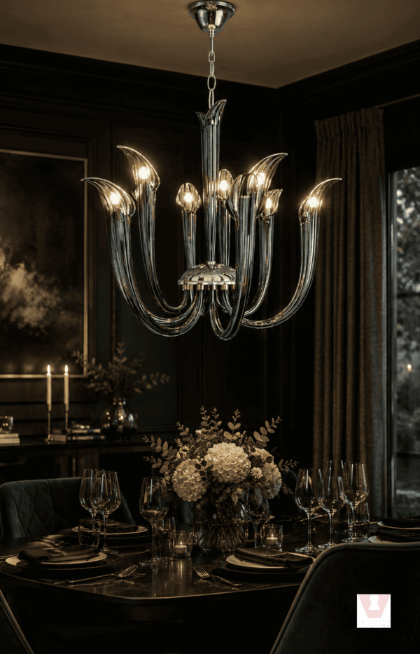 Modern Glass Pendant Chandelier