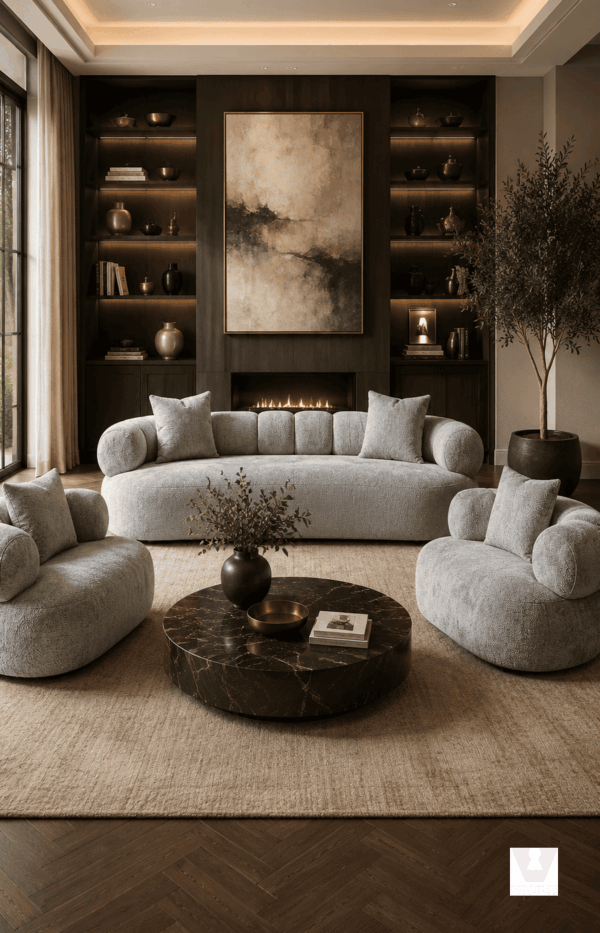 Modern Curved Sofa Set