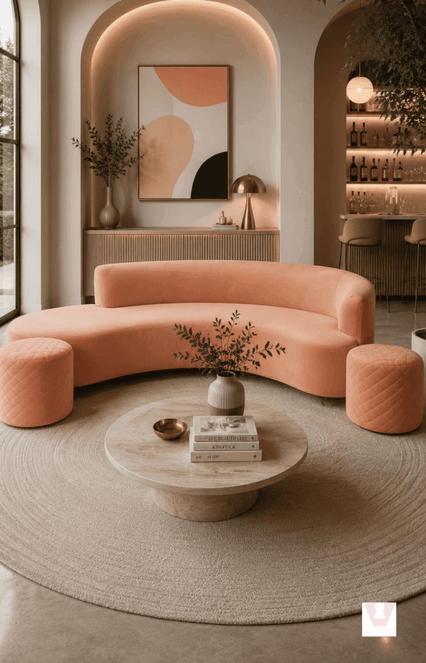 Modern Curved Lounge Sofa