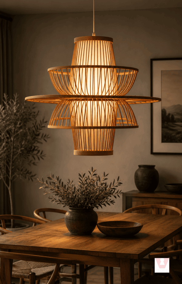 Handwoven Bamboo Pendant Lamp