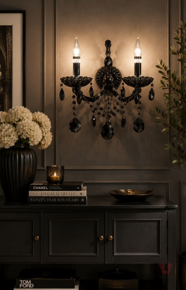 Vintage Crystal Wall Sconce